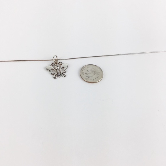 925 Sterling Silver Butterfly Necklace - Picture 7 of 8